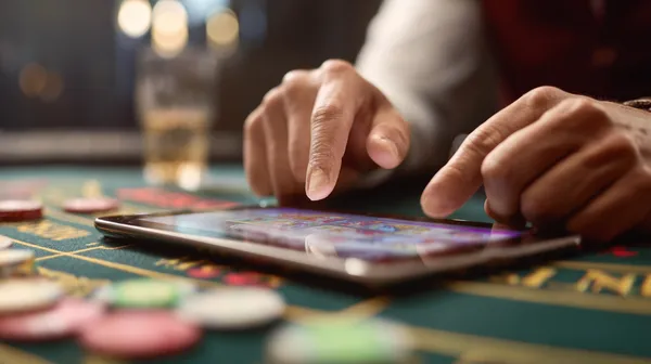 A glowing roulette wheel with cascading chips, symbolizing the engaging live and instant-win games available on JL29.